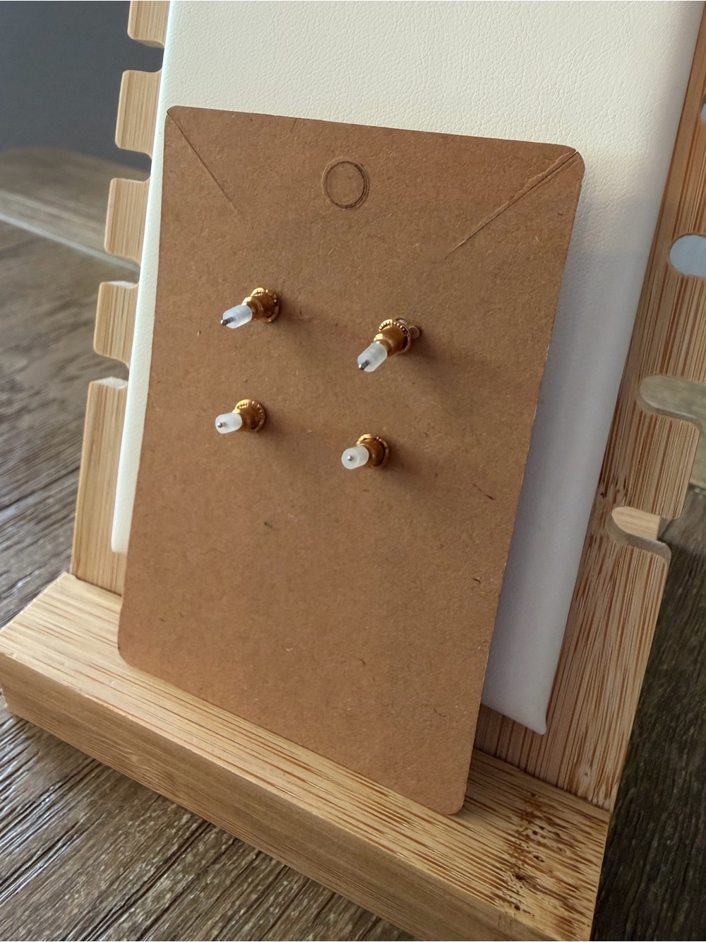 Cherry & Faux Pearl Stud Earring Set, New! - Picture 3 of 4